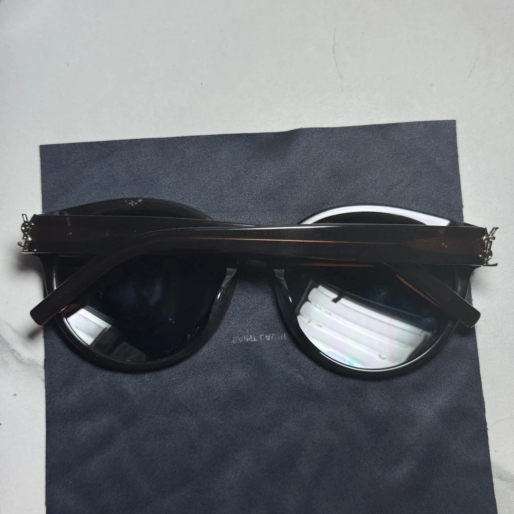 Saint Laurent SL M31/F 010 Brown Round Sunglasses Made in Italy 55-19-145